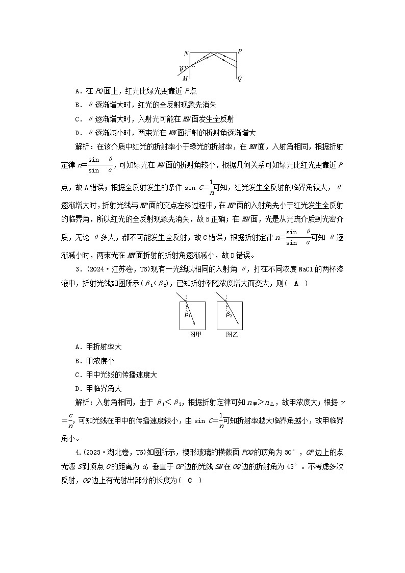 2025届高考物理二轮专题复习与测试模块六机械振动和机械波光学热学和近代物理专题十六光学部分第2页