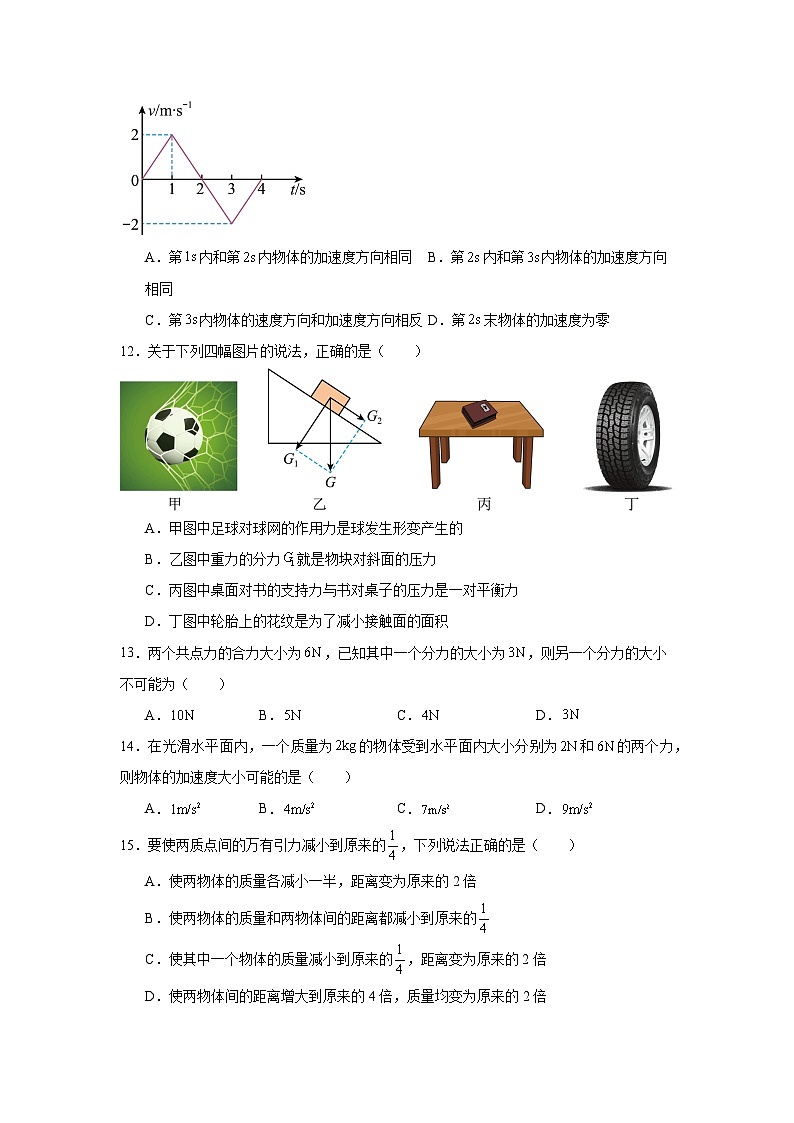 江苏省盐城市2024-2025学年高二上学期学业水平考试（联考）物理试题第3页