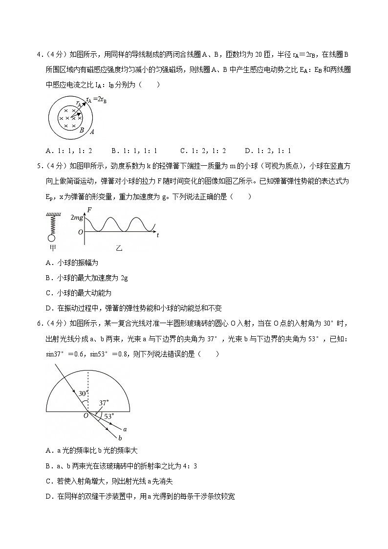 2023-2024学年湖北省武汉市新洲区高二（下）期末物理试卷第2页