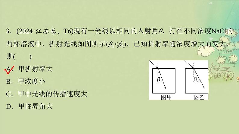 2025届高考物理二轮专题复习与测试模块六机械振动和机械波光学热学和近代物理专题十六光学部分课件第8页