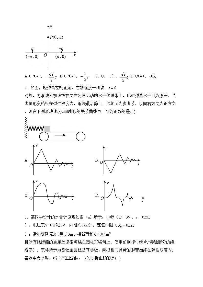 四川省资阳市2024届高三上学期第二次诊断性考试（二模）物理试卷(含答案)第2页
