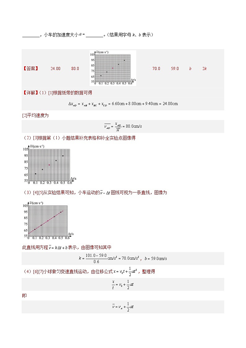 十年高考物理真题（2014-2023）分项汇编专题70实验一：测量速度加速度（Word版附解析）第2页