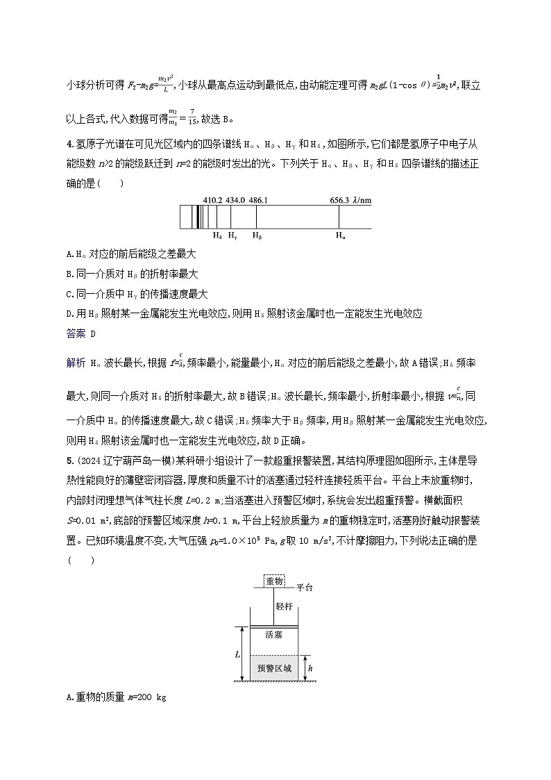 2025届高考物理二轮总复习题型专项练选择题专项练2第3页