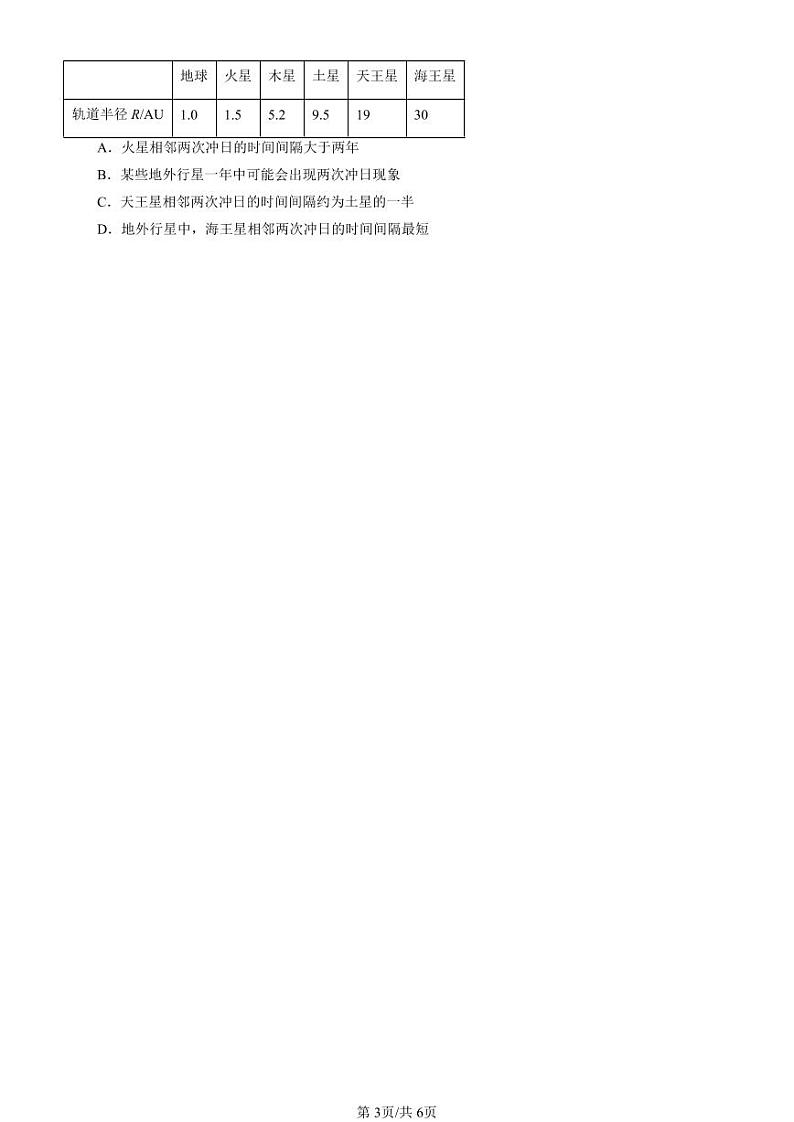 2022-2024北京重点校高一（下）期末真题物理汇编：行星的运动第3页