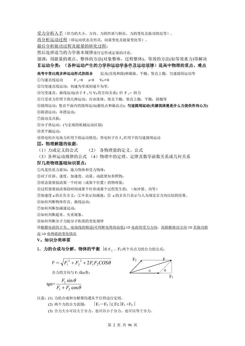 (超详)高中物理知识点归纳汇总学案第2页