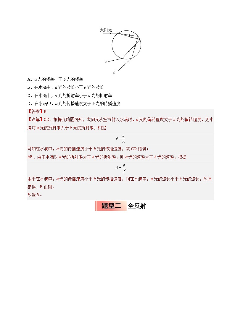 ③寒假提升练-09 光（教师版）2025年高二物理寒假衔接讲练 (人教版)第3页