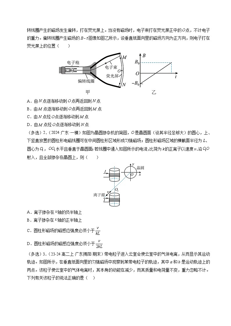 ③寒假提升练-10 带电粒子在磁场中的五种运动问题（学生版）2025年高二物理寒假衔接讲练 (人教版)第2页