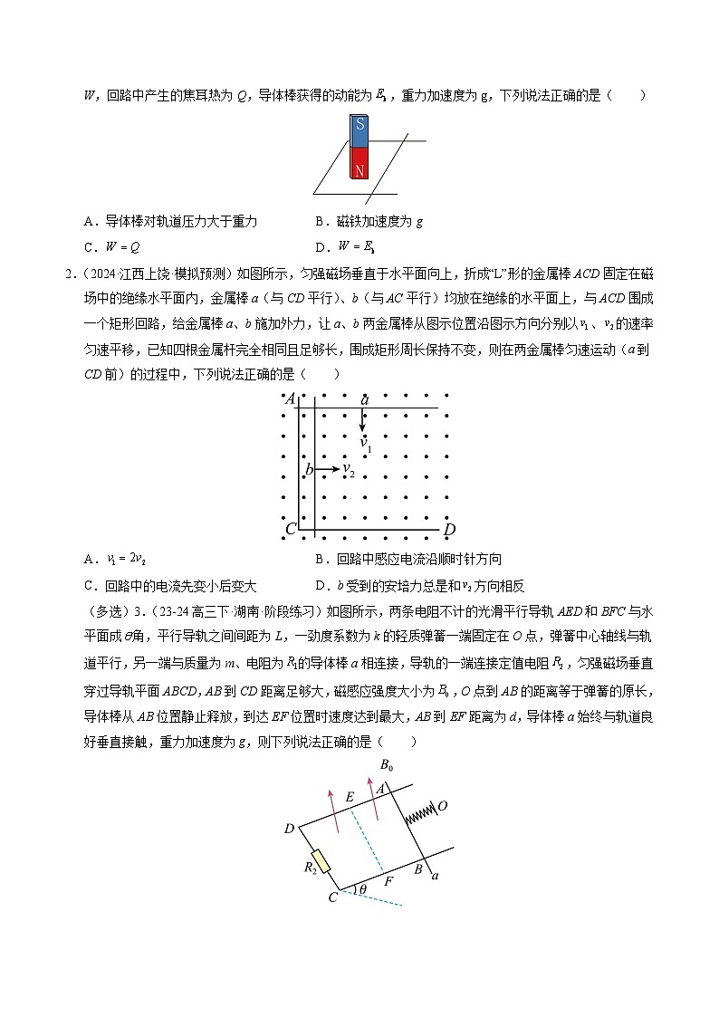 ③寒假提升练-11 电磁感应的三种模型（学生版）2025年高二物理寒假衔接讲练 (人教版)第2页