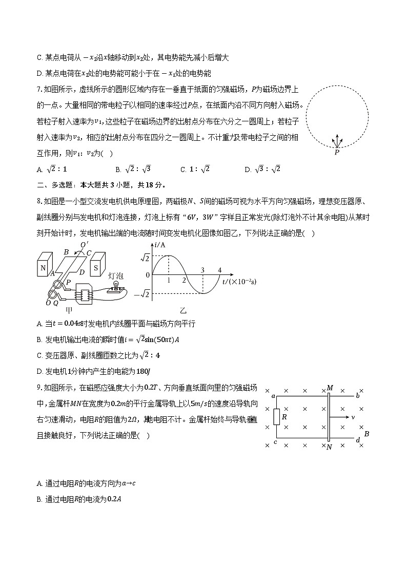 吉林省吉林市2023-2024学年高二（上）期末物理试卷（解析版）第3页