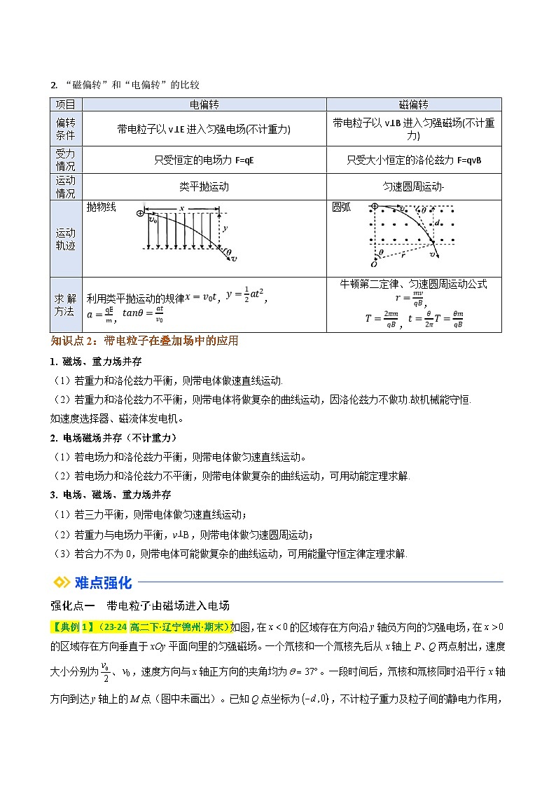 (人教版)2025年高二物理寒假衔接讲练 ①寒假复习-第11讲 带电粒子在复合场中的运动（教师版）第2页