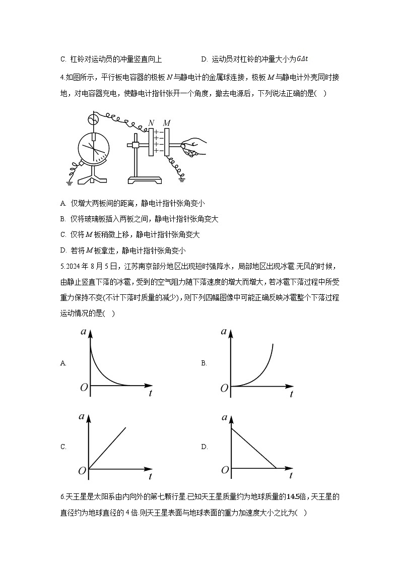 2024~2025学年江苏省盐城市联盟校高三上第二次联考月考物理试卷（解析版）第2页