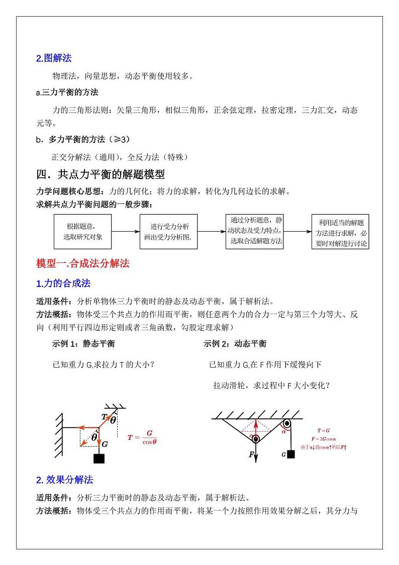 3.4受力分析及共点力的平衡 原卷板 2024届高考物理一轮复习讲义第3页