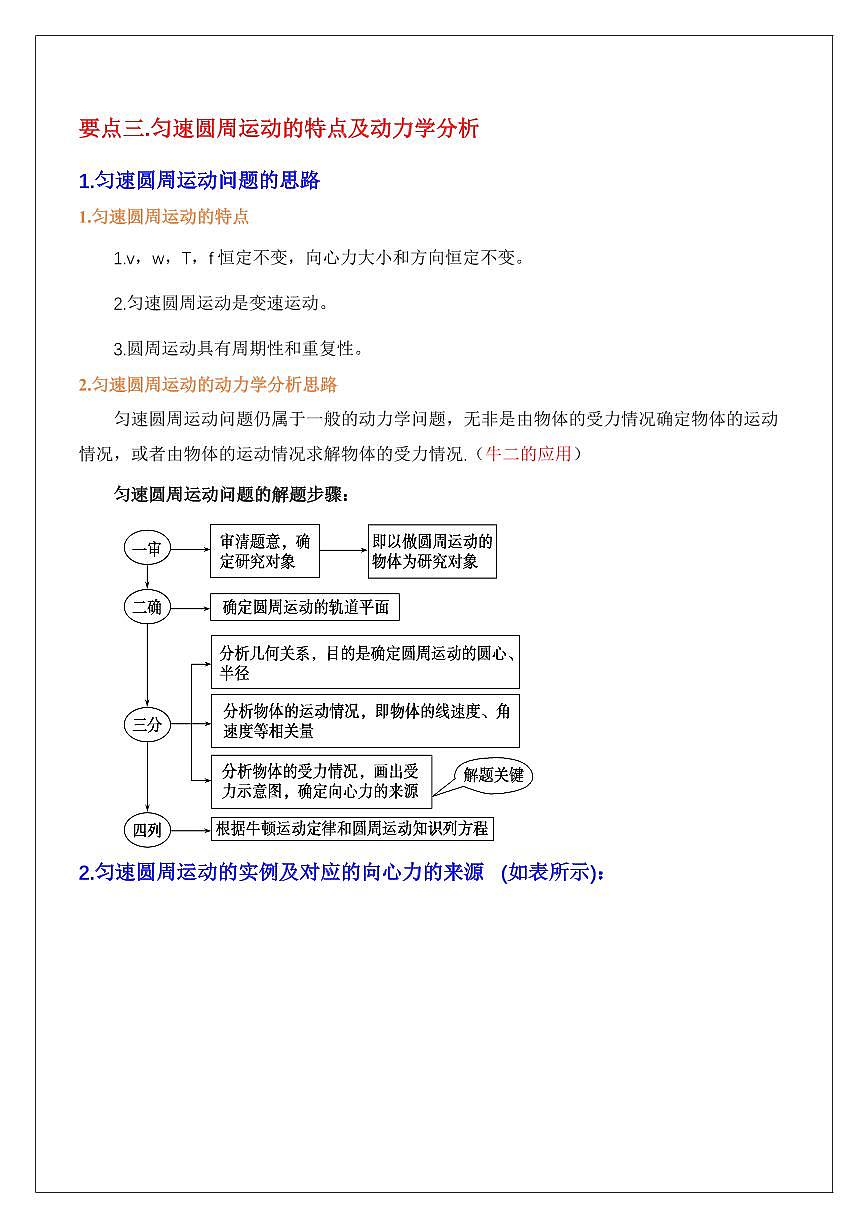 6.2向心力及向心加速度（教师版） 2024届高考物理一轮复习讲义第3页