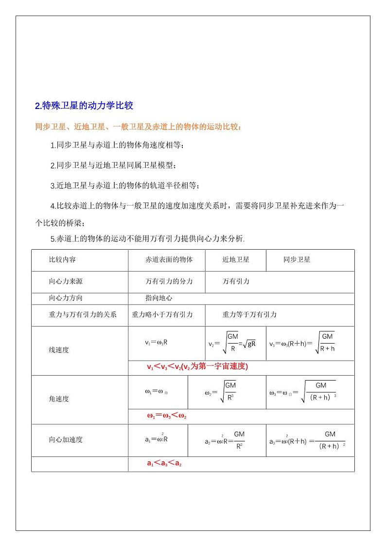 7.4宇宙航行（学生版） 2024届高考物理一轮复习讲义第3页