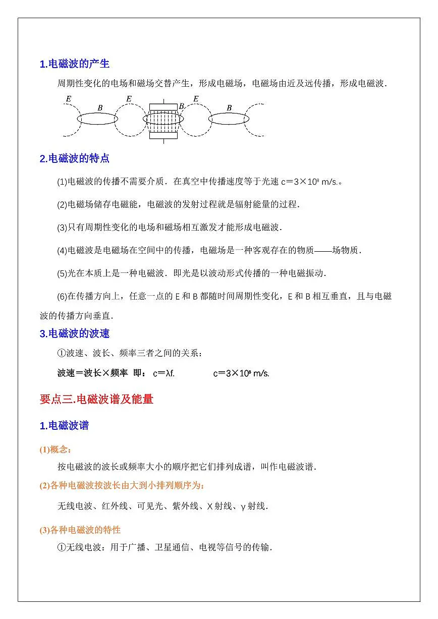 13.4电磁波的发现及应用 （教师版） 2024届高考物理一轮复习讲义第2页
