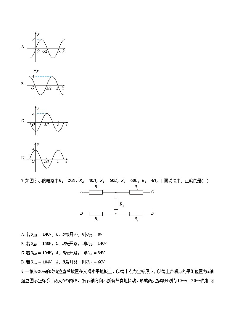 上海市复旦附中2024-2025学年高二（上）期中物理试卷（含解析）第2页