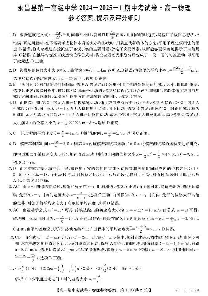 25-T-267A-物理DA第1页