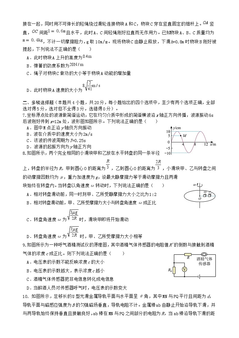 湖南省岳阳市平江县2024-2025学年高二上学期期末考试物理试卷第2页
