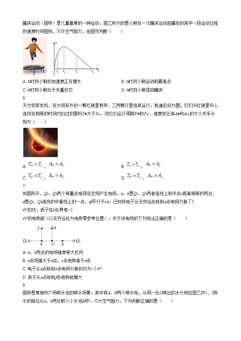 2025届浙江省五校联盟高三上学期模拟预测物理试题  Word版无答案第2页