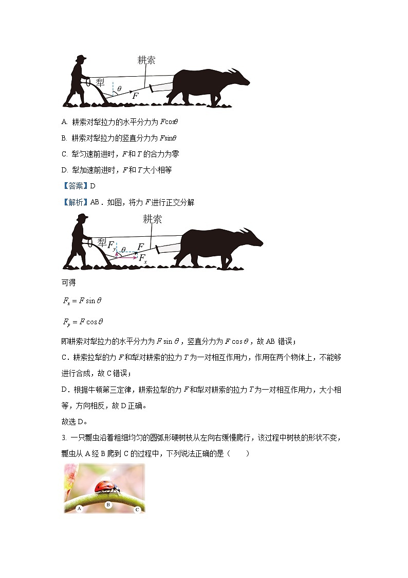 2024~2025学年广东省六校联考高一上学期12月期中物理试卷（解析版）第2页