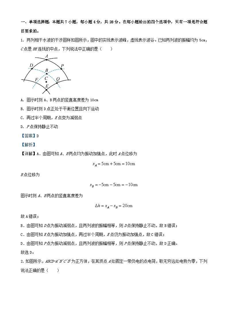 四川省2023_2024学年高二物理上学期12月月考试题含解析第1页