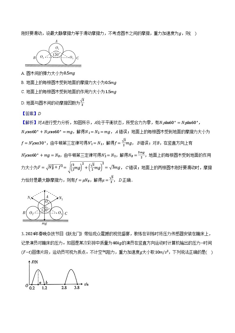 安徽省合肥市2025届高三11月月考物理试卷（含解析）第2页