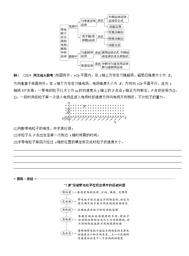 第一篇　专题三　计算题培优2　带电粒子在复合场中的运动 --2025年高考物理大二轮复习（讲义）  第2页