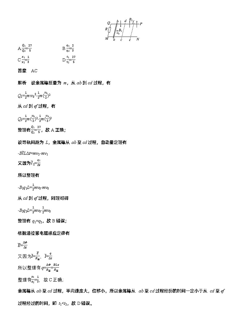 第一篇　专题四　第12讲　动量观点在电磁感应中的应用 --2025年高考物理大二轮复习（教师版）第2页