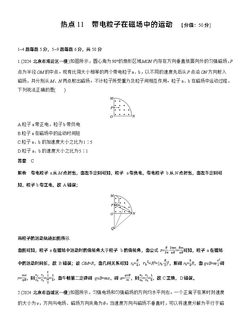 热点11　带电粒子在磁场中的运动 --2025年高考物理大二轮复习（考前特训教师版）第1页
