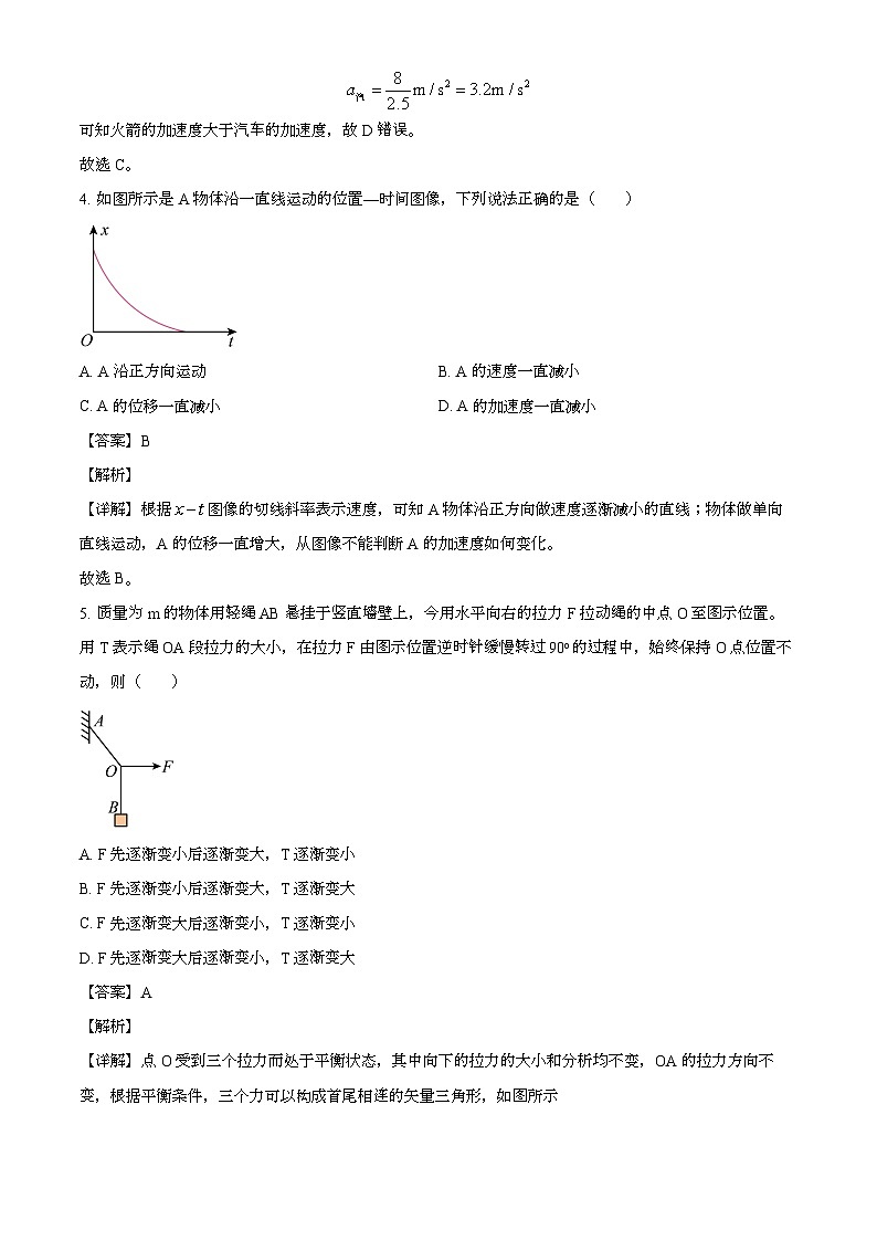 四川省德阳市2024-2025学年高一上学期期末教学质量检测 物理试卷（含解析）第3页