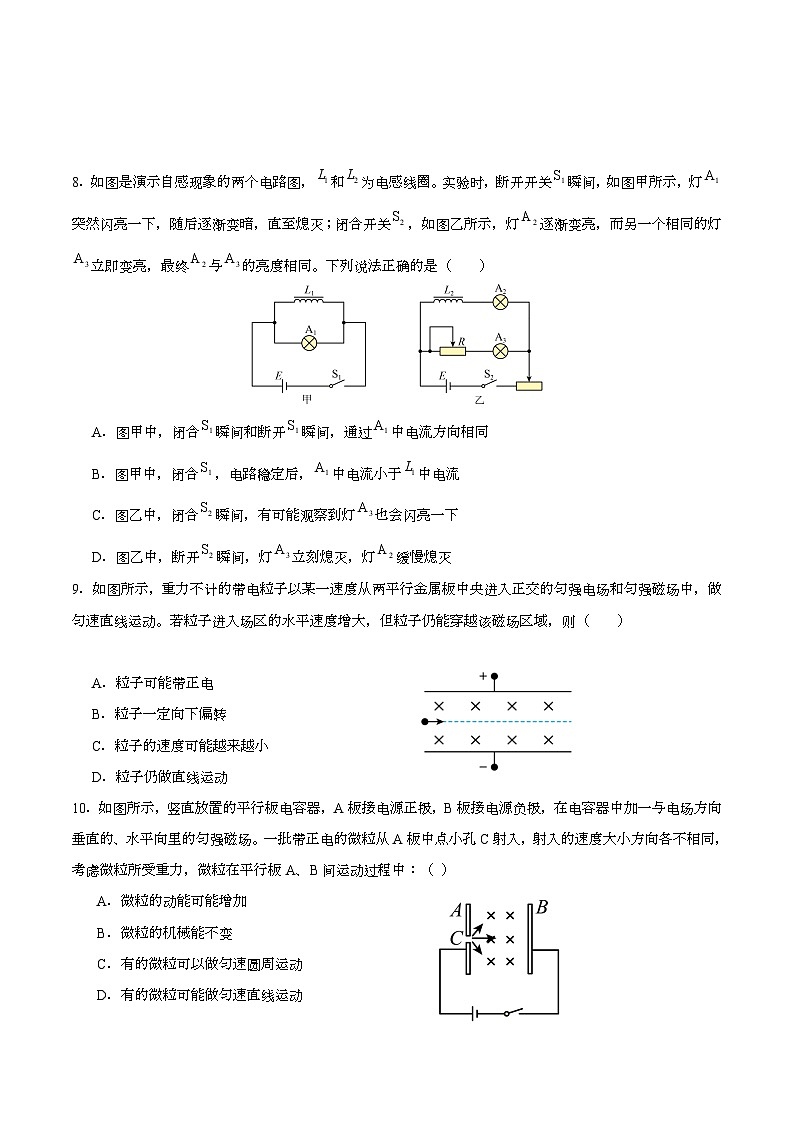 河北武强中学2024-2025学年高二上学期期末考试 物理试卷第3页