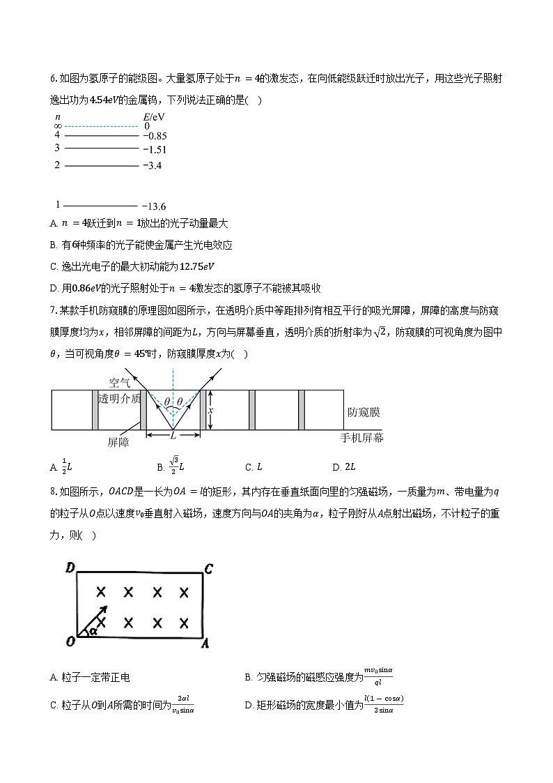 安徽省2025届高三高考物理模拟四第3页