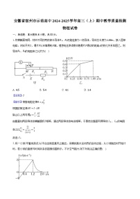 安徽省宿州市示范高中2024-2025学年高三（上）期中教学质量检测物理试卷-