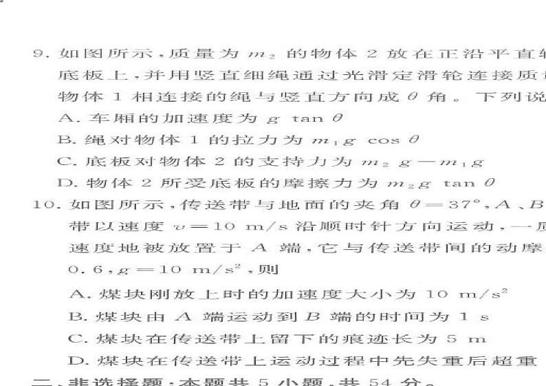 陕西省商洛市2024-2025学年高一上学期1月期末物理试题第2页