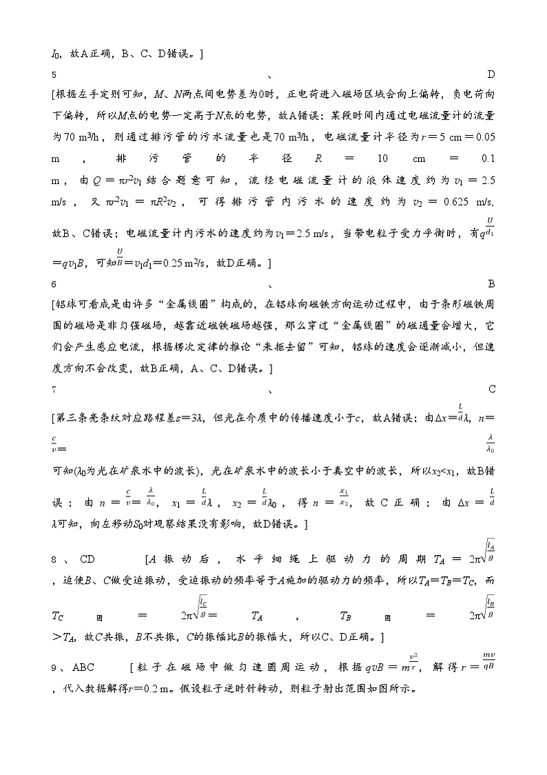 湖北省随州市部分高中2024-2025学年高二上学期1月期末联考物理试题答案第2页