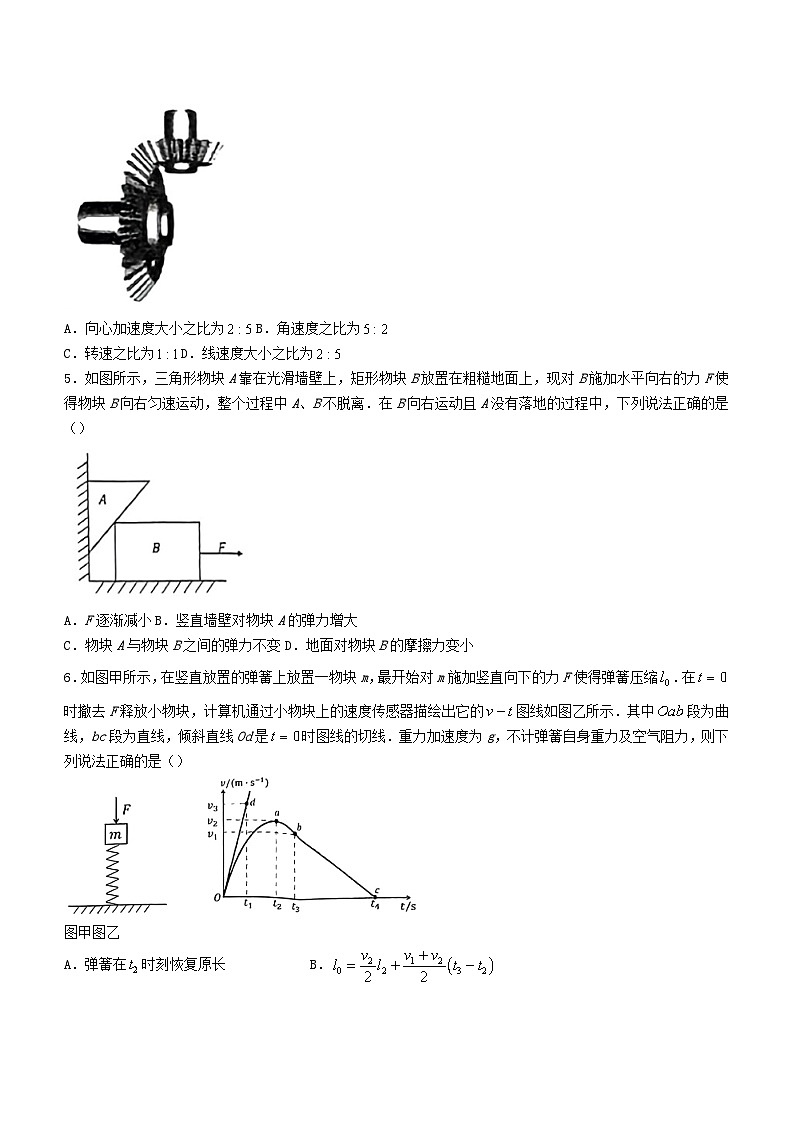 重庆市2023_2024学年高一物理上学期期末考试试题无答案第2页