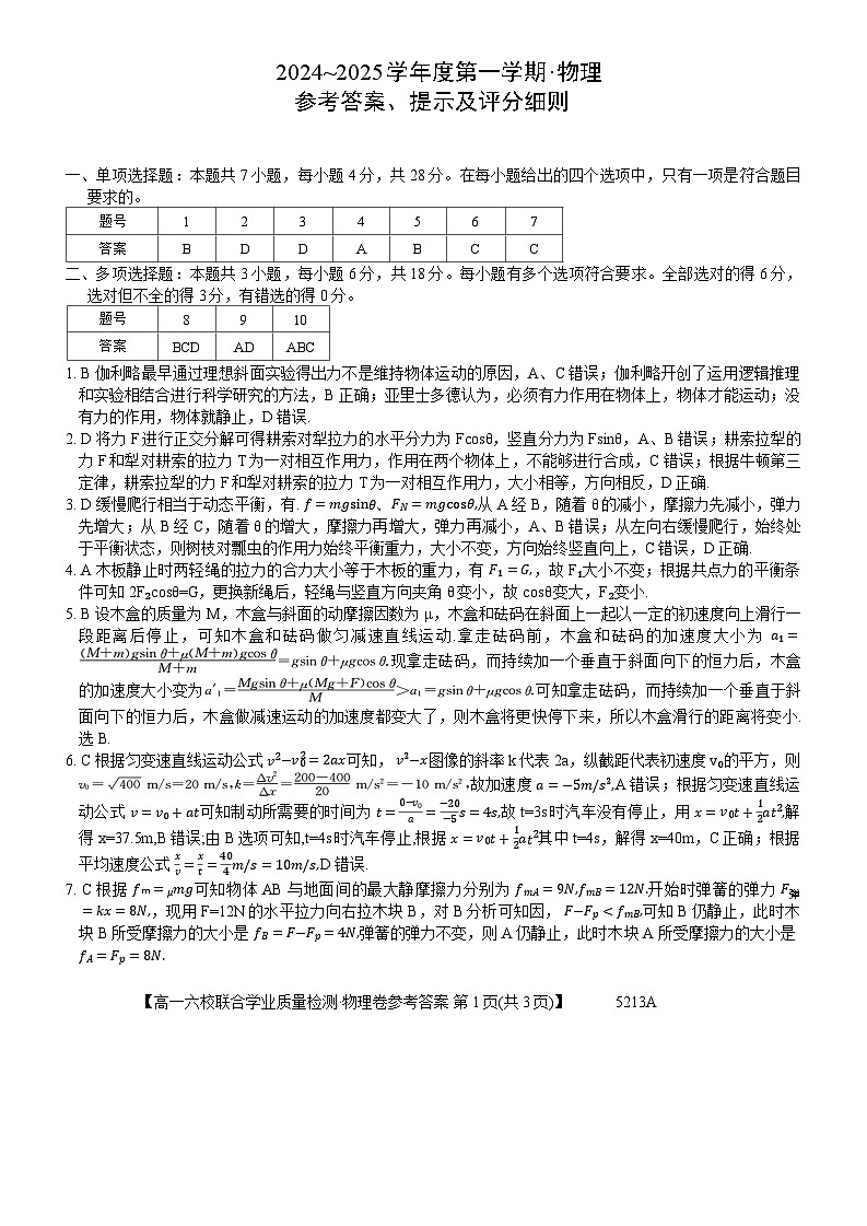 物理答案第1页