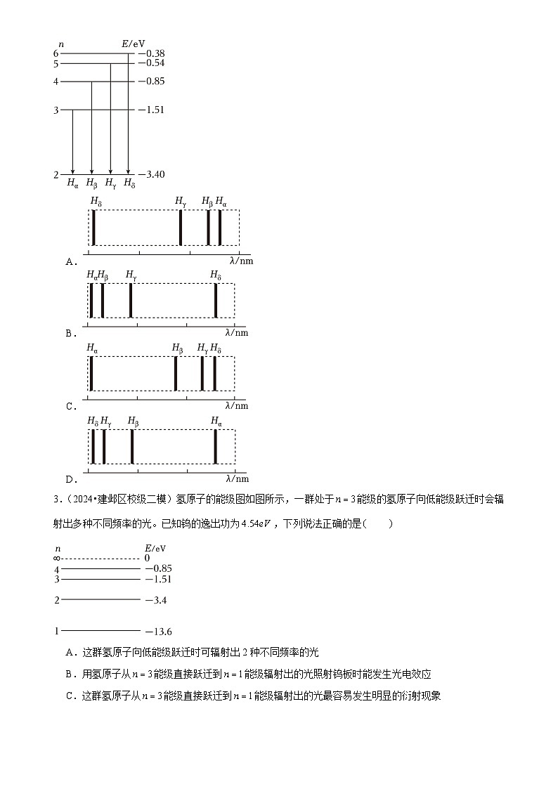 2025年高考物理解密之考点专题训练20原子结构和波粒二象性（Word版附解析）第2页