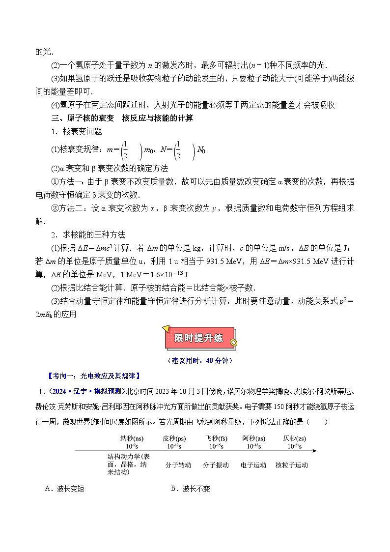 重难点16  近代物理初步-2025年高考物理 热点 重点 难点 专练（黑吉辽专用）（原卷版）第3页