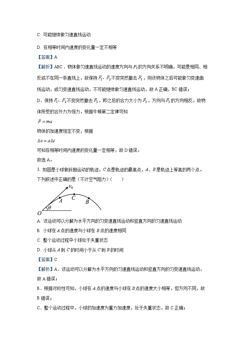 河南省洛阳市2024-2025学年高一上学期1月期末物理试题（解析版）第2页