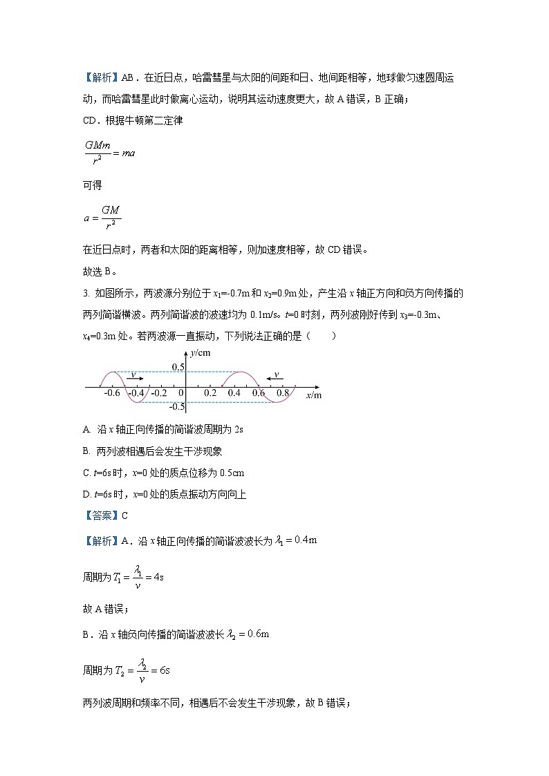 河北省唐山市2024-2025学年高三上学期1月期末物理试卷（解析版）第2页