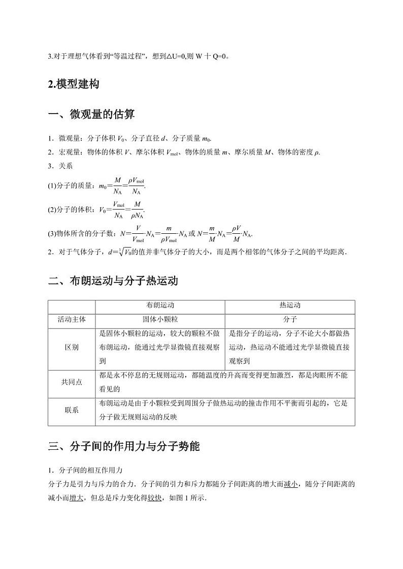 选择11 分子动理论 气体固体液体 理想气体与热力学定律（教师版） 2025届高考物理二轮复习热点题型归类 第2页