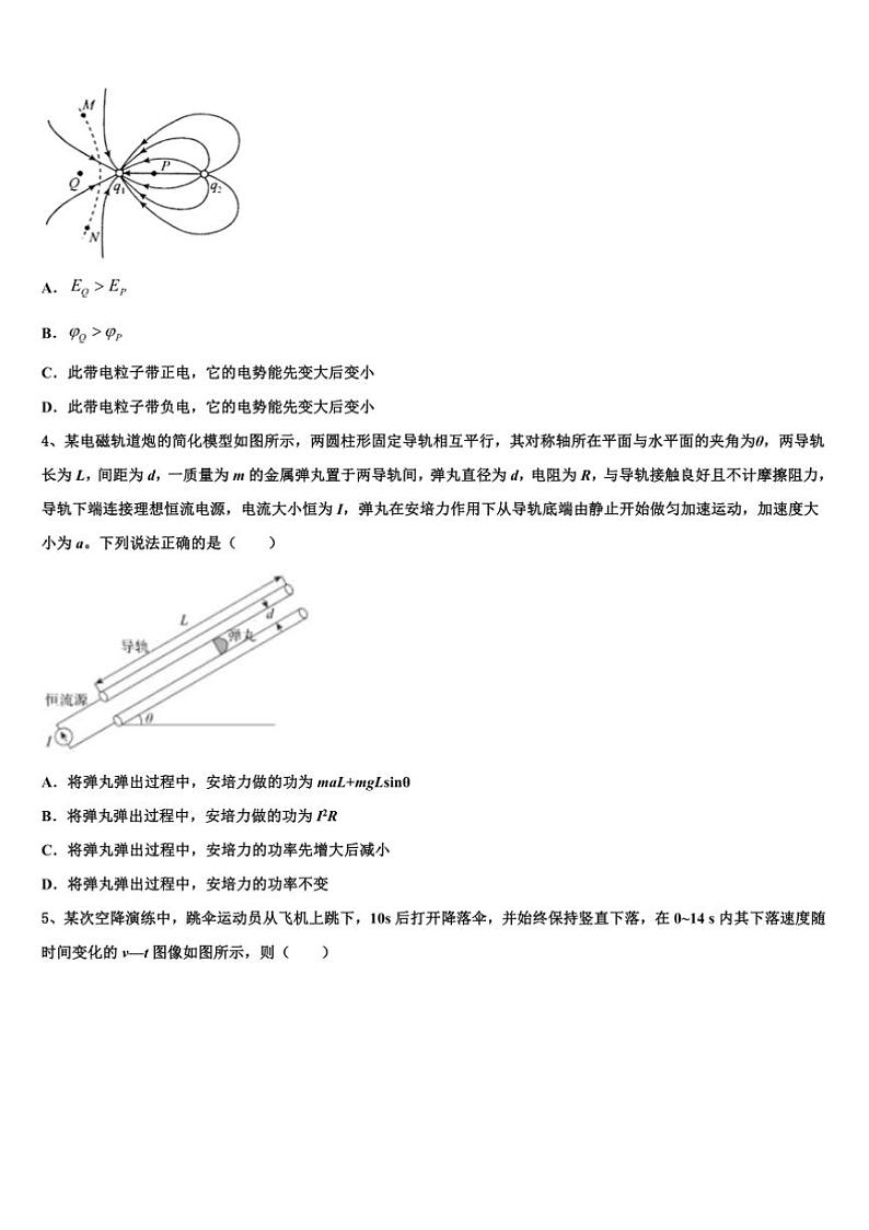 2025届安徽滁州市来安县水口中学高三(一)模拟考试物理试卷(含解析)第2页