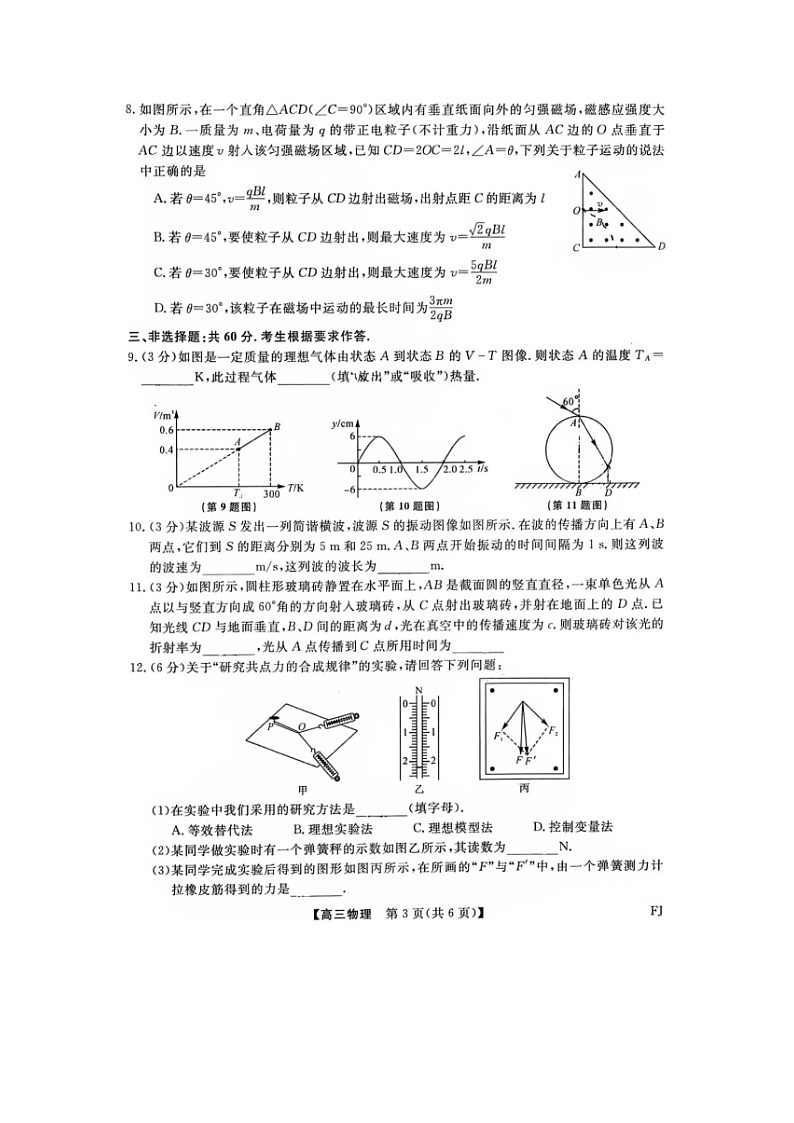 福建省百校联考2024-2025学年高三下学期2月测评物理试题（图片版）第3页