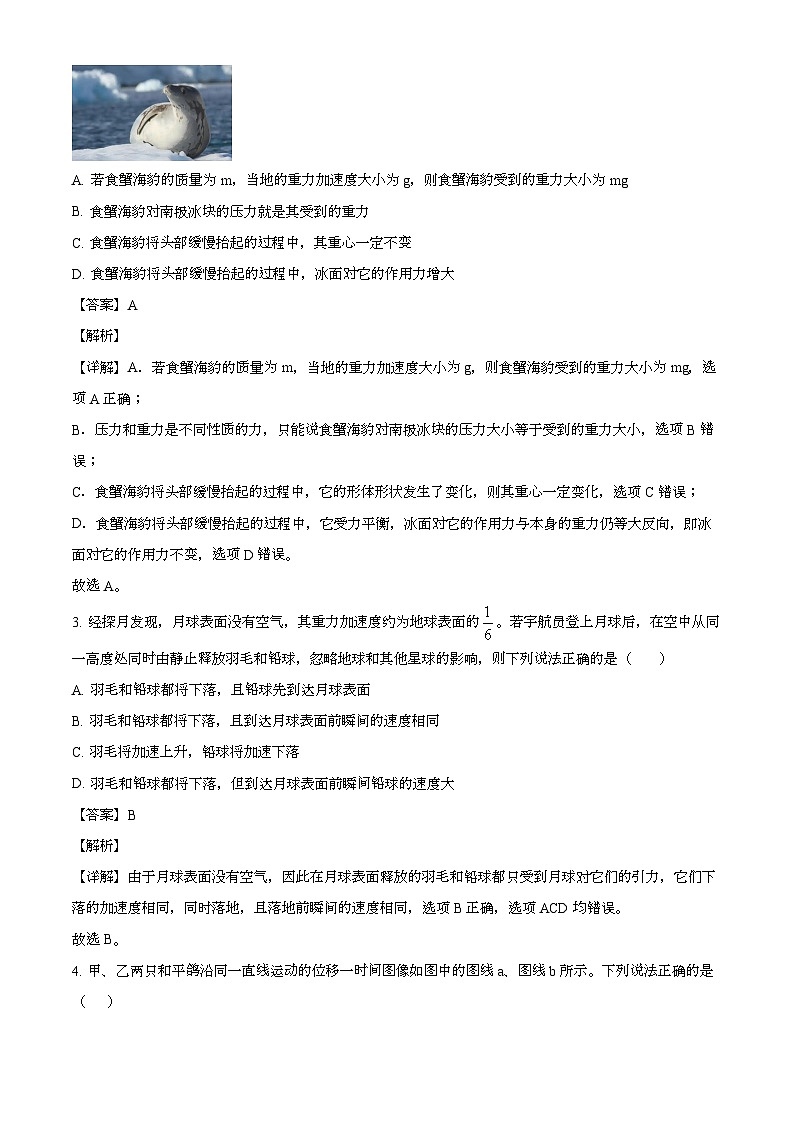 河北省保定市唐县第一中学2024-2025学年高一上学期12月期末 物理试题（含解析）第2页
