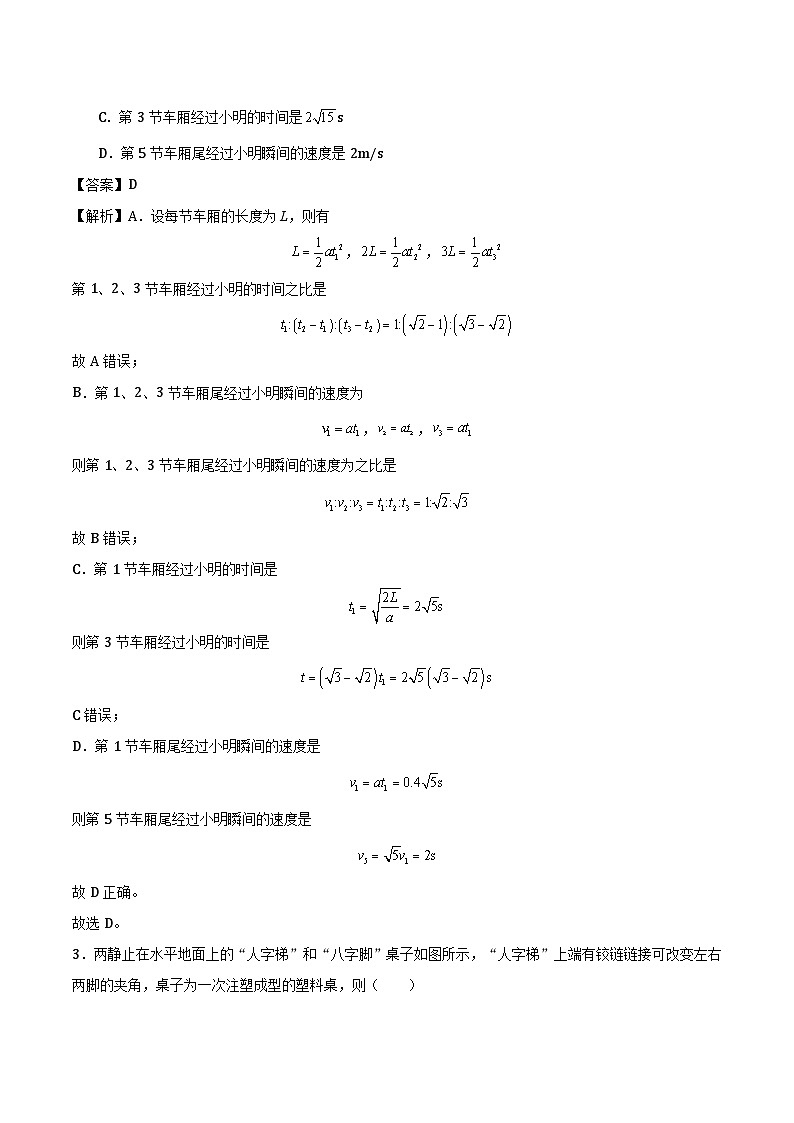 山西省长治市多校2024-2025学年第一学期高一期末物理试卷（解析版）第2页
