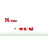 人教版高中物理必修第二册第七章2万有引力定律课件