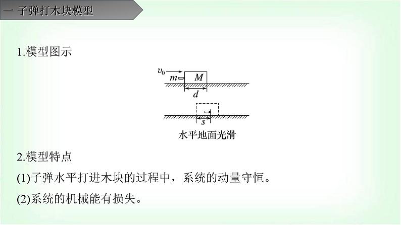 人教版高中物理选择性必修第一册动量守恒在几类模型中的应用课件第3页