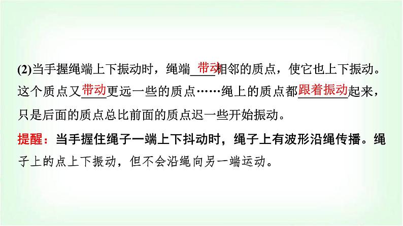 人教版高中物理选择性必修第一册第三章1波的形成课件第5页