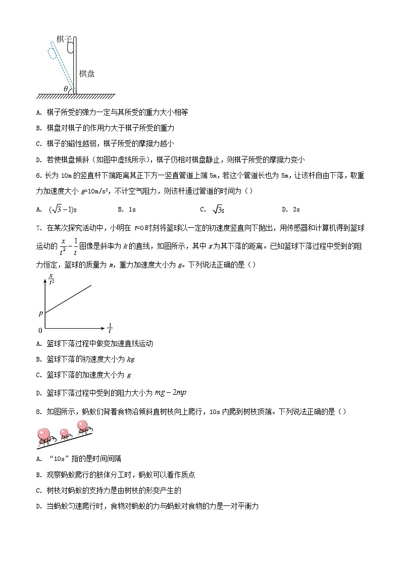 山西省忻州市2023_2024学年高一物理上学期1月期末考试含解析第2页